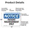 Signmission Patient Nourishment Only, 14 in W x Rectangle, Aluminum OS-2PACK-NS-A-1014-L-17146 - alternate 2